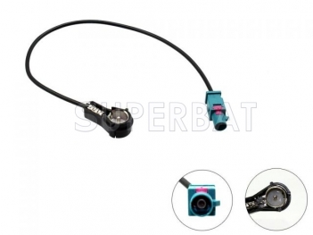 Superbat Car Radio Stereo FAKRA Z Plug to ISO Male Aerial Antenna Adaptor