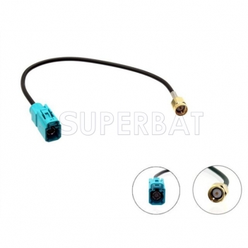 Superbat Fakra Female to SMA Male Aerial Adaptor for Radio Antenna