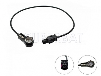 Superbat Car Radio Fakra Male to ISO Aerial Antenna Adaptor Cable for AUDI VW BMW