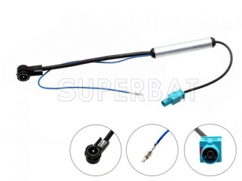 Superbat Amplified Fakra to ISO Aerial Antenna Adaptor for Vauxhall Opel Vectra