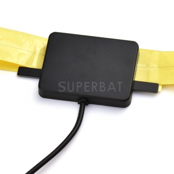 Superbat DAB Active antenna Patch Aerial, Glass WINDOW Mount with  3m cable