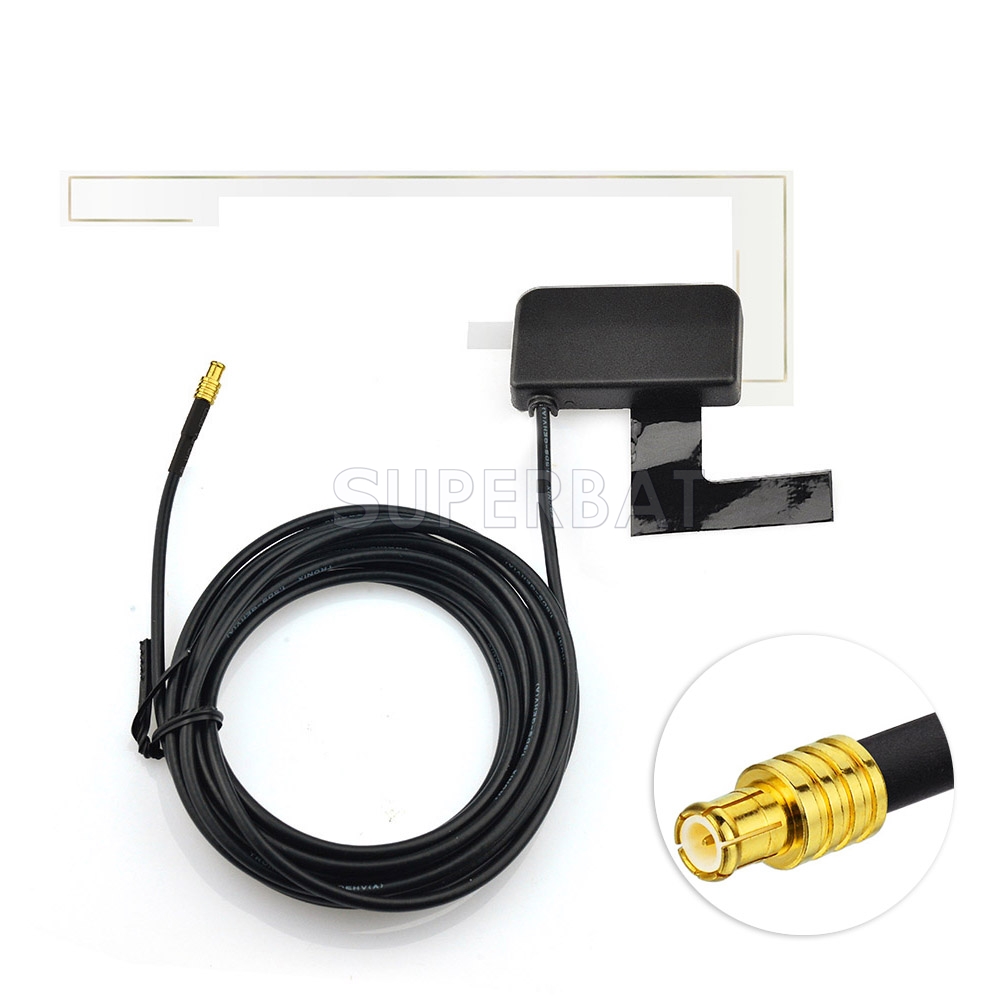 Superbat Fakra Adapter DAB+ Antenne Digital Autoradio AM/FM Analog Radio  Glass Mount DAB Antenne Fakra "A" Buchse Black 3m 9.8ft Fakra  Verlängerung fü