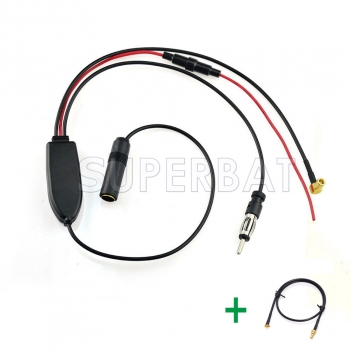 DAB Car radio antenna FM/AM to DAB/FM/AM aerial Amplifier/converter/splitter and MMCX Aerial adaptor cable