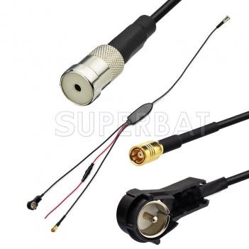 FM/AM to DAB/FM/AM car radio aerial ISO connectors converter/splitter/Amplifier