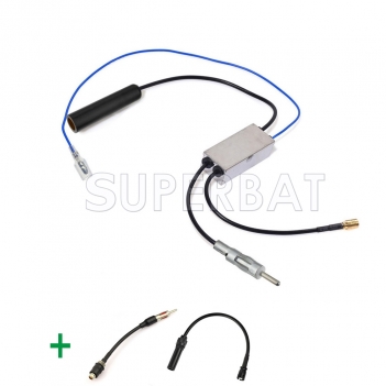 DAB Car radio antenna FM/AM to DAB/FM/AM aerial converter/splitter With RAST II connector Aerial adaptor cable