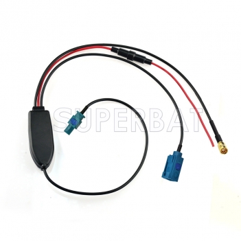 FM/AM to DAB/FM/AM car radio aerial converter/splitter/Amplifier Fakra connectors for Blaupunkt DAB