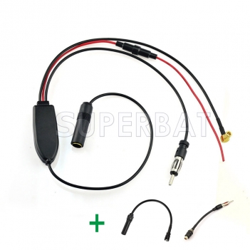 DAB Car radio antenna DAB/FM/AM aerial converter/splitter With RAST II Aerial adaptor cable