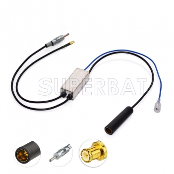 FM/AM to FM/AM/DAB car radio aerial converter/splitter with MCX Connector for Clarity CDAB7-AUTO