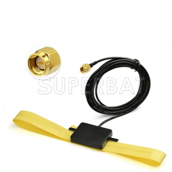 DAB/DAB+ car radios aerial internal glass mount of SMA connector for AutoDAB