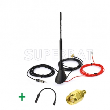 Amplified DAB/DAB+car radios aerial roof mount antenna and DAB antenna Adapter for pioneer