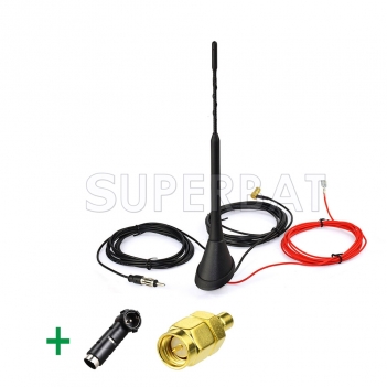 Amplified DAB/DAB+car radios aerial roof mount antenna and DAB antenna Adapter