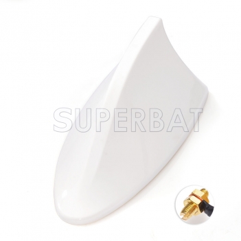 Universal Auto Car ABS Roof Radio AM/FM Signal Shark Fin Style Aerial Antenna AU （White）