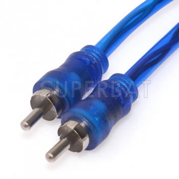 2pcs RCA Audio Cable "Y" Splitter Adapter 1 Female to 2 Male Plug