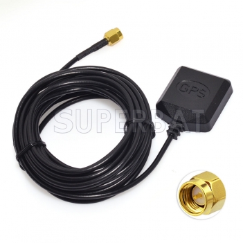 Custom GPS Antenna SMA Connector 1535-1550 MHz 5 meters Active Antenna