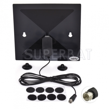 3m Clear TV HD Digital Antenna - As Seen on TV - No More Cable Bills New Black ED