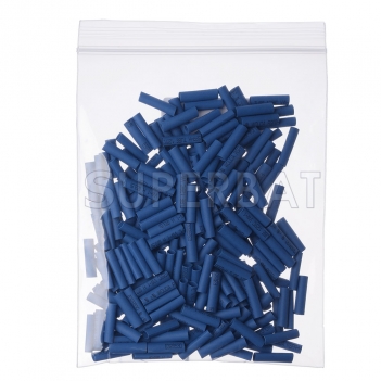 Wire Wrap Sleeve 3.5 mm Dia 18 mm Long Heat Shrink Tubing 100Pcs blue