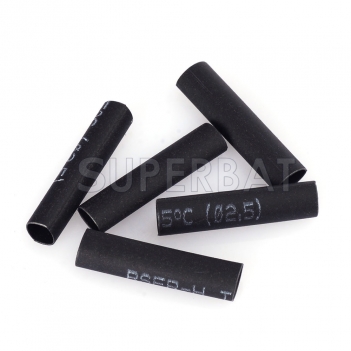 Wire Wrap Sleeve 2.5 mm Dia 16 mm Long Heat Shrink Tubing 100Pcs Black for RG178 cable
