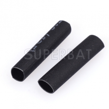 Wire Wrap Sleeve 2.5 mm Dia 16 mm Long Heat Shrink Tubing 100Pcs Black for RG178 cable