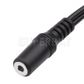 3.5mm 4 Pin to 2x3 Pin 3.5mm Headset Splitter Adapter - F/M