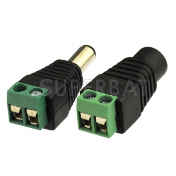 10pcs 12V Male+Female 2.1x5.5MM DC Power Jack Plug Adapter Connector for CCTV Camera