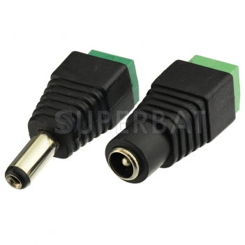 10pcs 12V Male+Female 2.1x5.5MM DC Power Jack Plug Adapter Connector for CCTV Camera