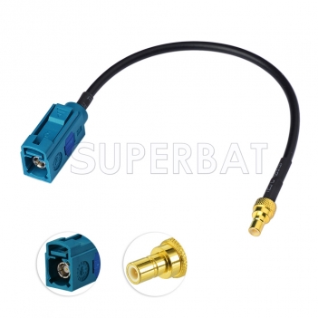 Car Satellite Radio Antenna Adapter Cable Fakra Antenna Connection to SMB Receiver connection for Satellite Sirius XM Radio