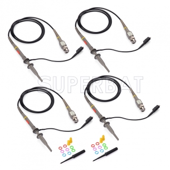 4pcs 100MHz Oscilloscope Scope analyzer Clip Probe test leads kit for HP Tektronix