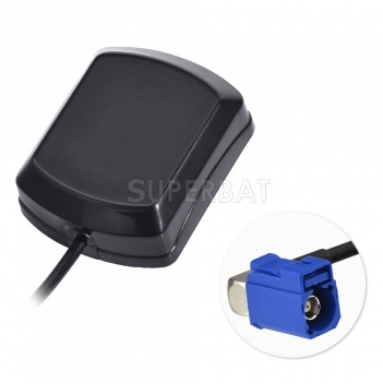 Superbat Fakra C Jack GPS Antenna Aerial Connector Cable for VW AUDI BMW Benz GPS Navigation System (Right Angle Jack)