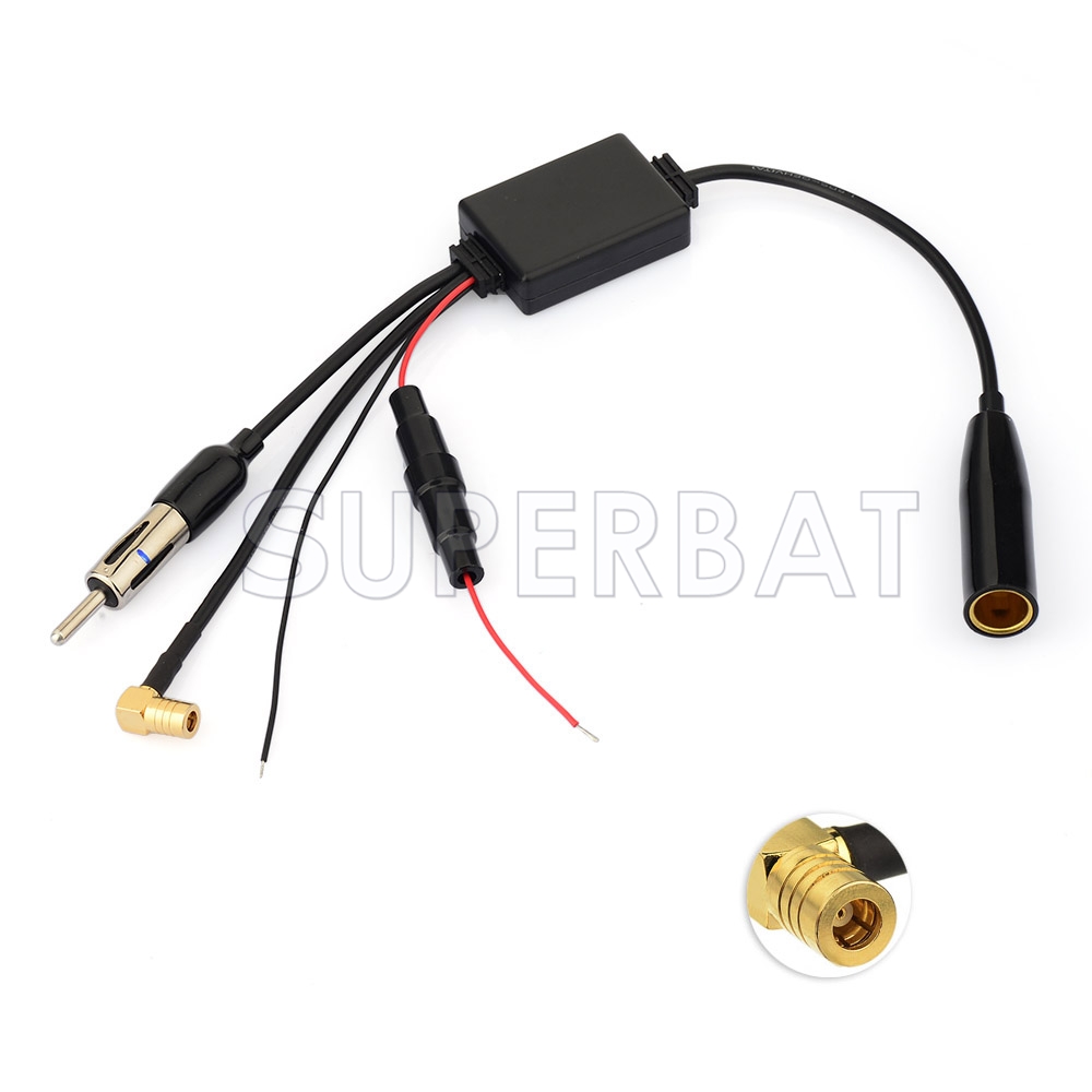 Dab+fm+car Stereo Antenna Aerial Splitter Cable Adapter 12v - Temu