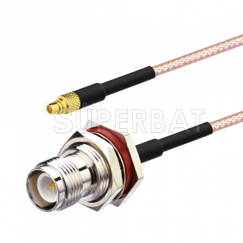 Jumper cable assemble MMCX Male to rp TNC jack bulkhead o-ring with RG316 coaxial cable extension connector