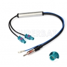 Superbat Dual Fakra Radio Aerial Antenna Amplified Adapter Diversity System for VW AUDI