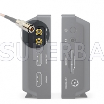 DIN 1.0/2.3 Male to BNC Male 75 Ohm SDI Cable Cord for Blackmagic BMCC/BMPCC Video Assist 4K Transmissions 100cm