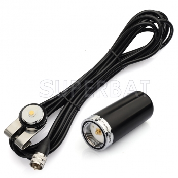 NMO VHF/UHF Dual Band Vehicle Radio Antenna Aerial Mount to UHF PL-259 Connector RG58 Coax Cable 5M for Yaesu/Vertex Mobile Radio