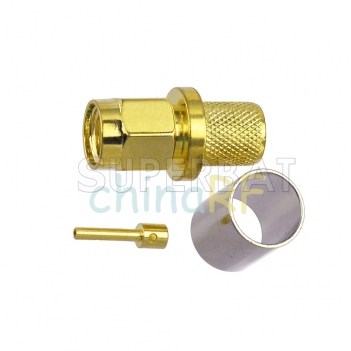 RP SMA Plug Female Connector Straight Crimp for LMR300 Cable