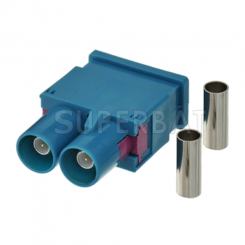 Z type Fakra Double male connector with pigtails for automotive GSM antenna Crimp Attachment RG316/174