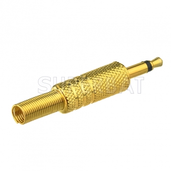 1/8" 3.5mm Stereo Male Connector with Spring Strain Relief Plug Coax Audio Solder Adapter