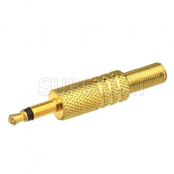 1/8" 3.5mm Stereo Male Connector with Spring Strain Relief Plug Coax Audio Solder Adapter