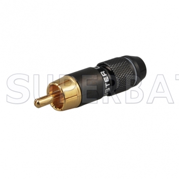 RCA Plug Male Connector  Straight None Crimp