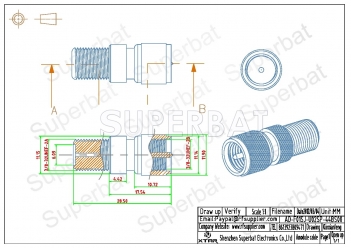 F Jack Female to MiNi UHF Plug Male Adapter Straight