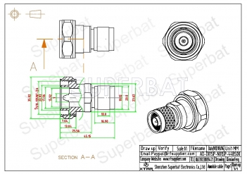 7/16 Plug Male to N Plug Male Adapter Straight