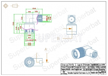 FME Plug Male to TNC Plug Male Adapter Right Angle