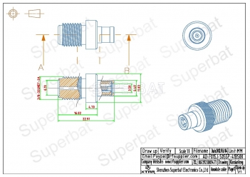 F Jack Female to SMB Plug Male Adapter Straight