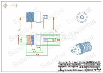 F Jack Female to MCX Plug Male Adapter Straight