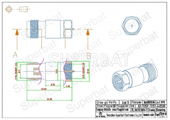 F Plug Male to TNC Jack Female Adapter Straight