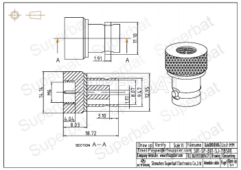 Goldplated BNC Jack Female to SMA Plug Male Adapter Straight