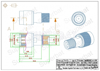 F Jack Female to TNC Plug Male Adapter Straight