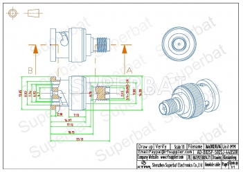 RP BNC Plug Female to RP SMA Jack Male Adapter Straight