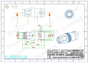 BNC Jack Female to RP SMA Plug Female Adapter Straight