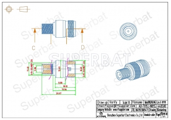 F Jack Female to N Jack Female Adapter Straight