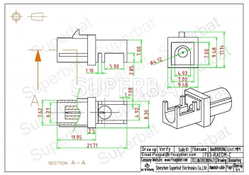 Fakra C Plug PCB Surface Mount Right Angle Connector